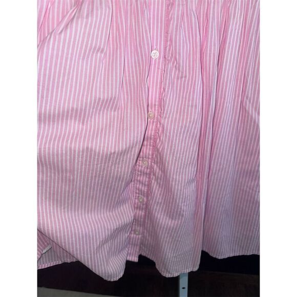 J.Crew Women's M Pink Striped Collared Midi Shirtdress Long Sleeve Size 0 - Picture 4 of 9